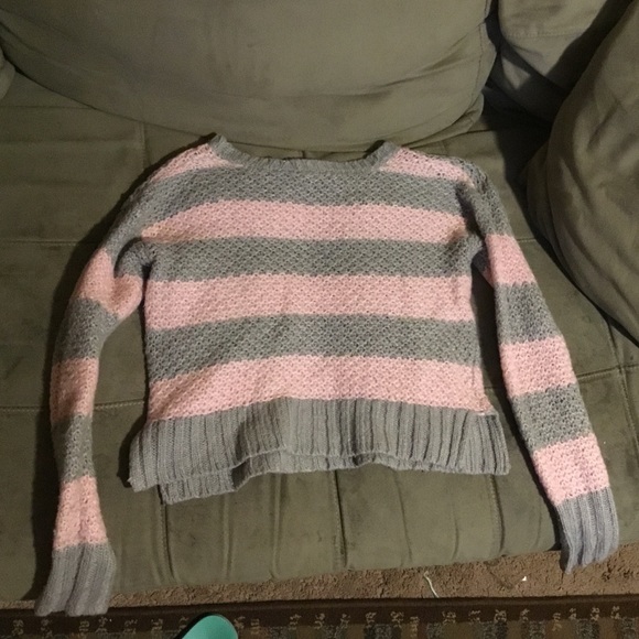 AEROPOSTALE KNITTED LONG SLEEVE CROP TOP - Picture 2 of 2